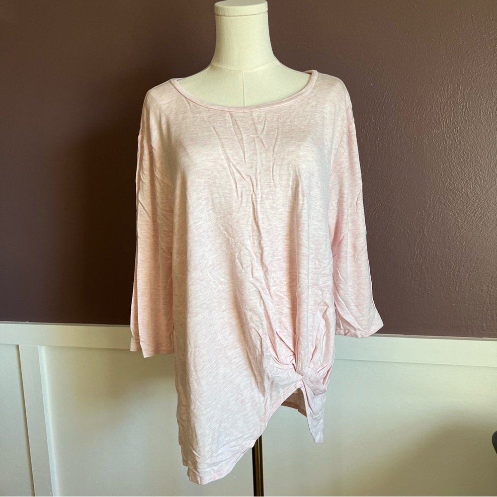 Cupio Blush Soft and Slinky Knot Front Tunic